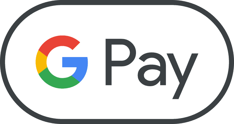 The Google Pay logo showcases a stylized 'G' paired with the word 'Pay' in bold black text, all elegantly enclosed within a fabric-patterned oval border.