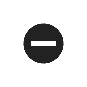 The Roller Blind Range C features a black circle with a white horizontal line in the center, reminiscent of a "no entry" symbol, contrasting vividly against a colorful fabric background.