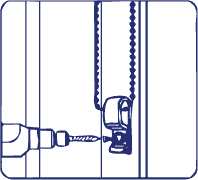 Diagram of a drill making a hole in a wall near an electrical fixture with a cover plate, depicted in a simple blue line drawing.