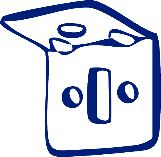 Illustration of a blue metal bracket with three holes, designed for mounting or support.