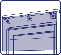 Illustration of a blank, slanted outdoor billboard with a blue outline on a white background.