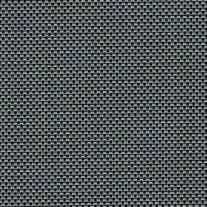 Close-up of the Straight Drop Blind's black and gray mesh fabric, featuring a repetitive square grid pattern.