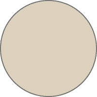 A solid, light beige circle with a thin dark outline on a transparent background, reflecting the clean style typical of Outdoor Zipscreen Blinds.