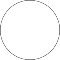 A plain white circle with a thin gray outline on a transparent background, inspired by the simple elegance of Outdoor Zipscreen Blinds.