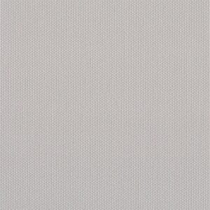 Close-up of a light grey woven fabric with a fine, vertical and uniform pattern.