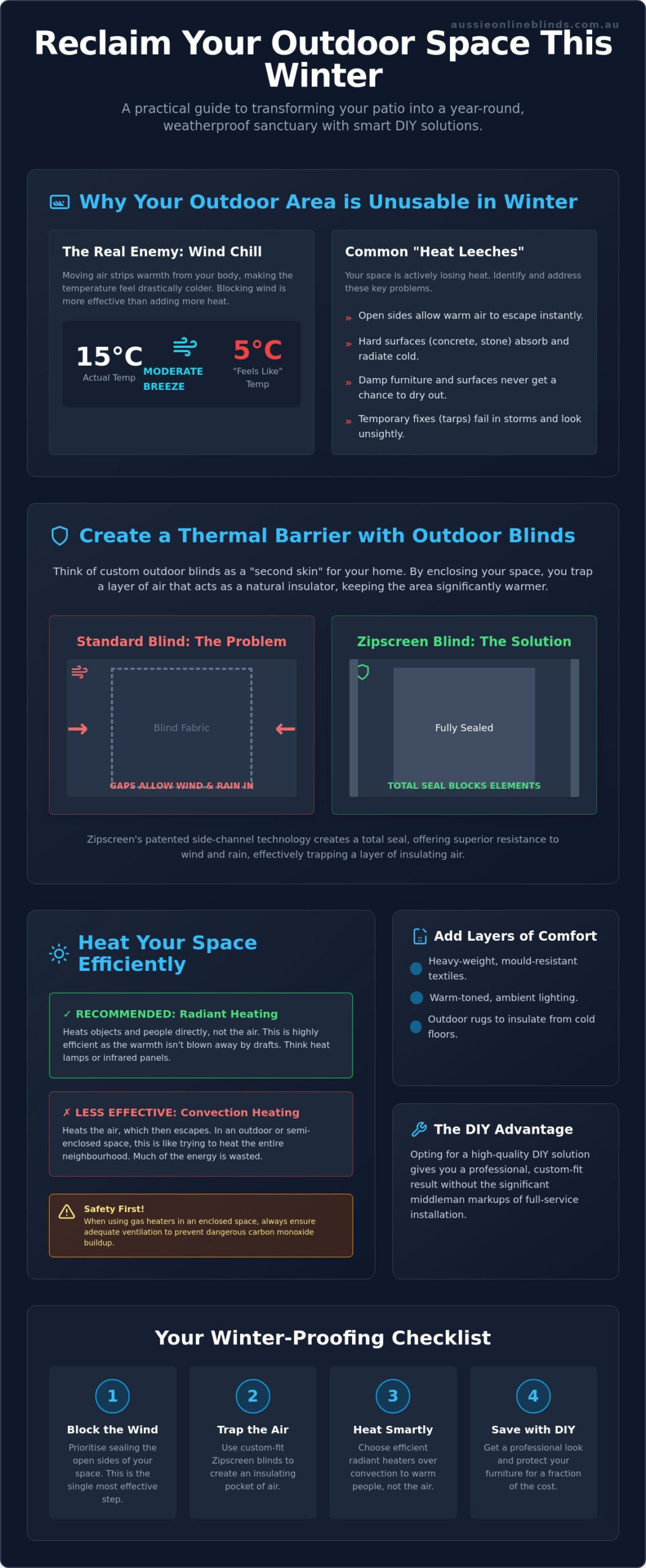 How to Make Your Outdoor Area Usable in Winter: The 2026 Australian Guide